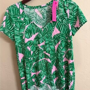 Lilly Pulitzer Etta V neck top NWT size M